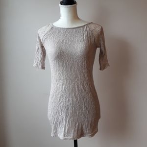 Heather Bordeaux lace tshirt